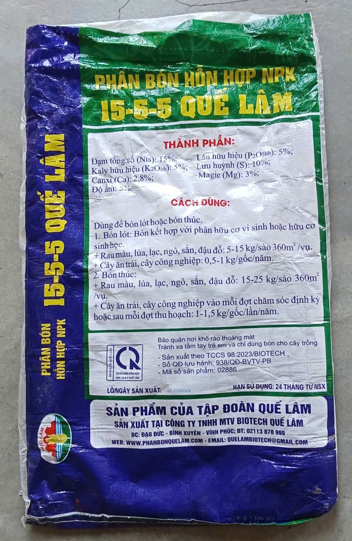 NPK 15-5-5 Quế Lâm ( 350k )