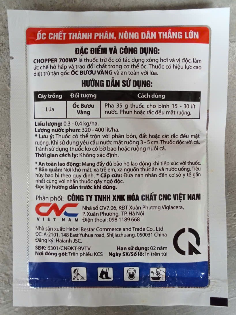 Ốc Vàng 9999 ( Diệt trừ Ốc Bươu Vàng )