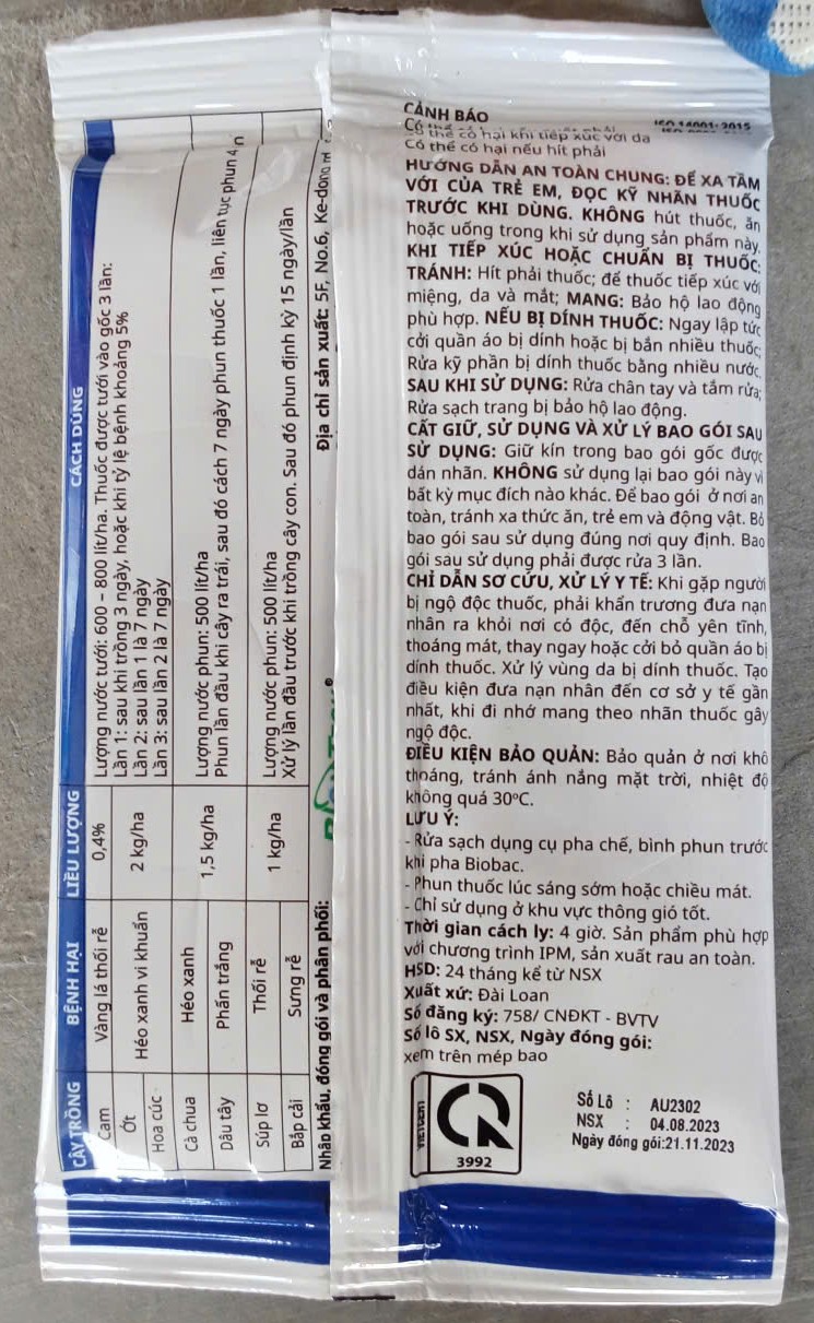 BIOBAC® WP ( Nấm, vi khuẩn )