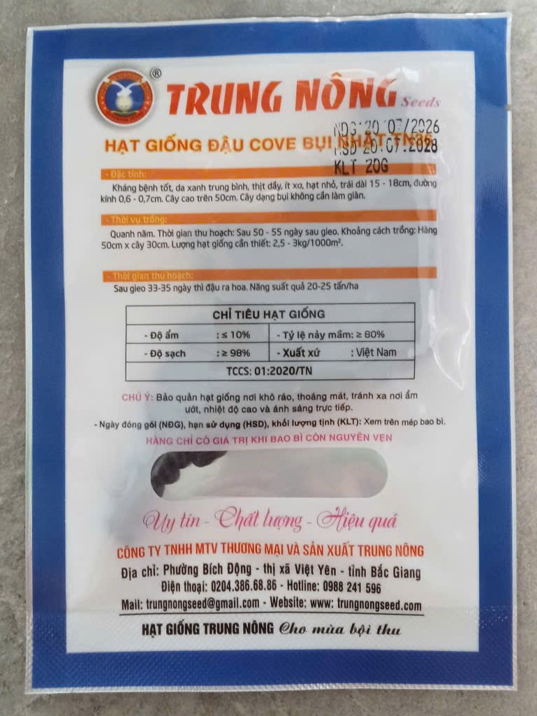 Đậu Cove Bụi Nhật TN36 - TRUNG NÔNG