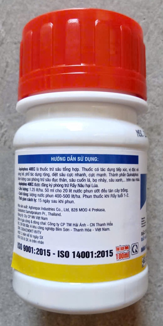 AQUINPHOS 40EC ( Đục Thân, Cuốn Lá )