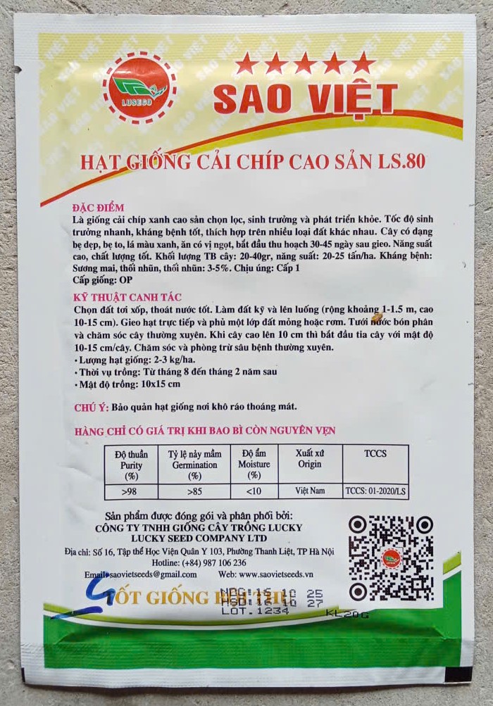 Cải Chíp Cao Sản LS.80