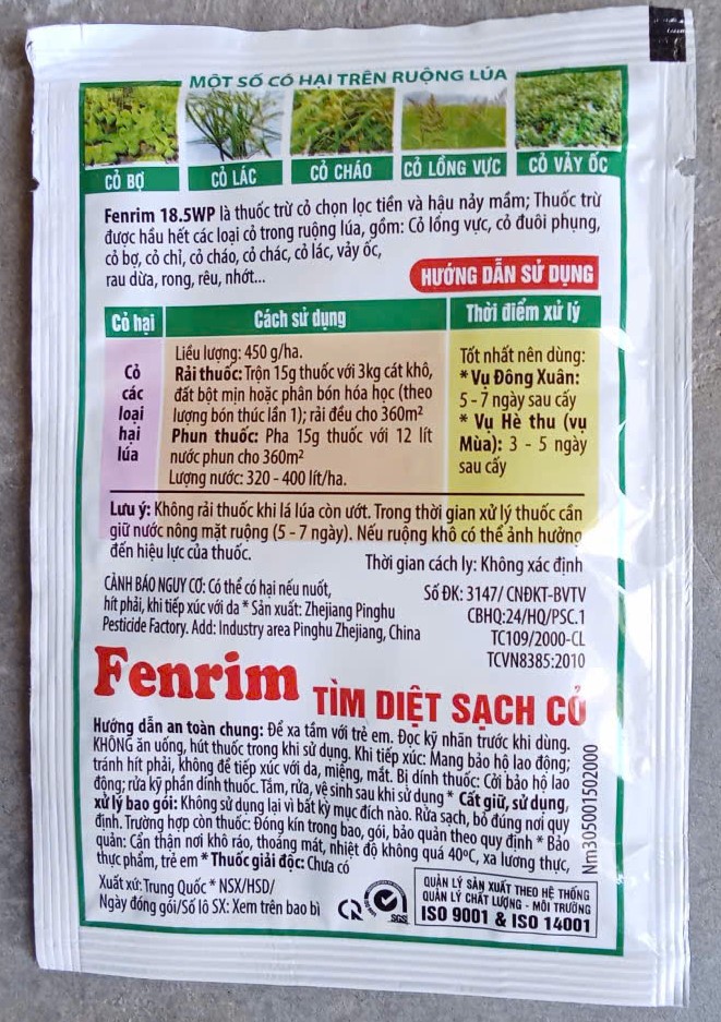 Fenrim® 18.5WP (Thuốc trừ cỏ)