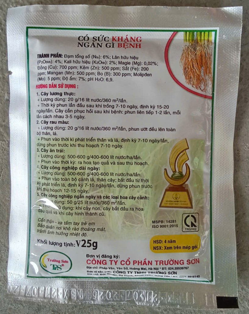 TRÂU VÀNG ( Giúp xanh cây, Chống vàng lá )