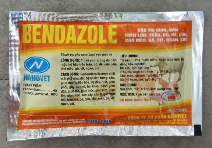BENDAZOLE ( ký sinh trùng dạ dày-ruột )