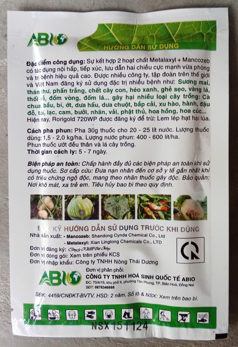 Vua Nấm Bệnh ( Sương mai, thán thư.. )