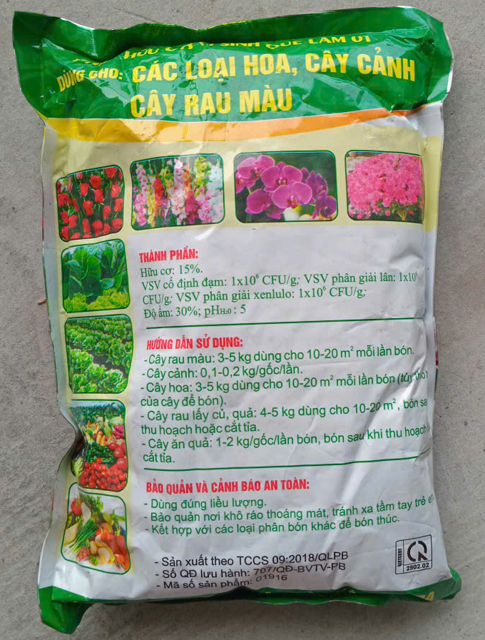 PHÂN HỮU CƠ VI SINH QUẾ LÂM 01