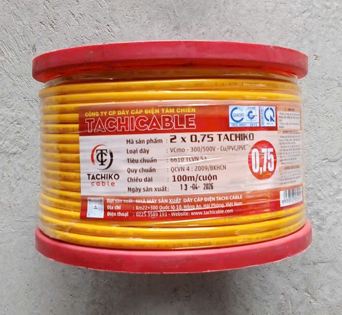 Dây điện 2x0.75 CL1 TACHIKO( Mét )