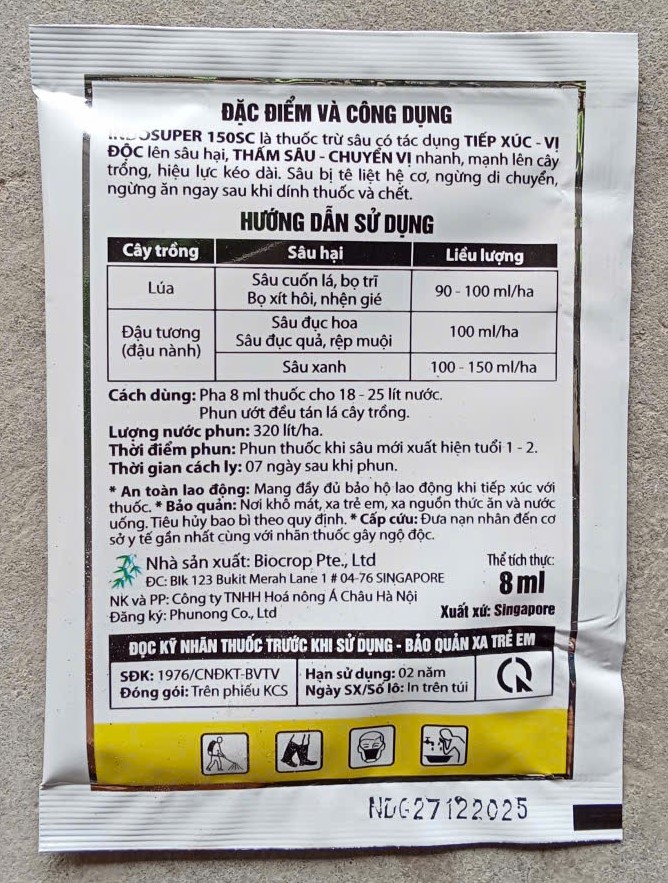 INDO SUPER 150SC ( Cuốn Lá, Đục Quả, Xanh, Trĩ )
