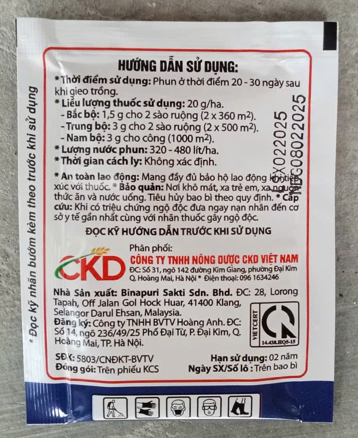 ALYANDO 200WG ( Trừ cỏ ruộng hậu nảy mầm )