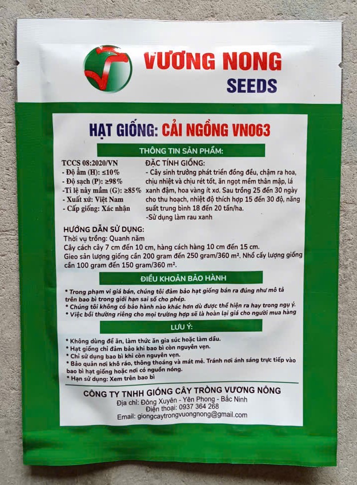 Cải Ngồng VN063 - VƯƠNG NÔNG SEEDS
