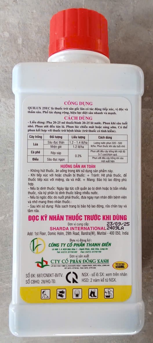 QUILUX 25EC ( Đục thân, rệp sáp, nhện gié )
