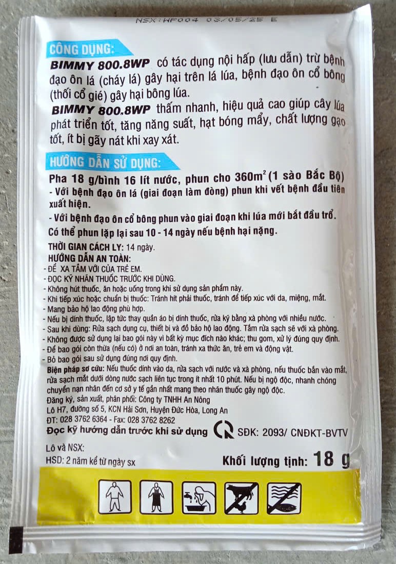 BIM MỸ ( Đạo ôn lá, Đạo ôn cổ bông )