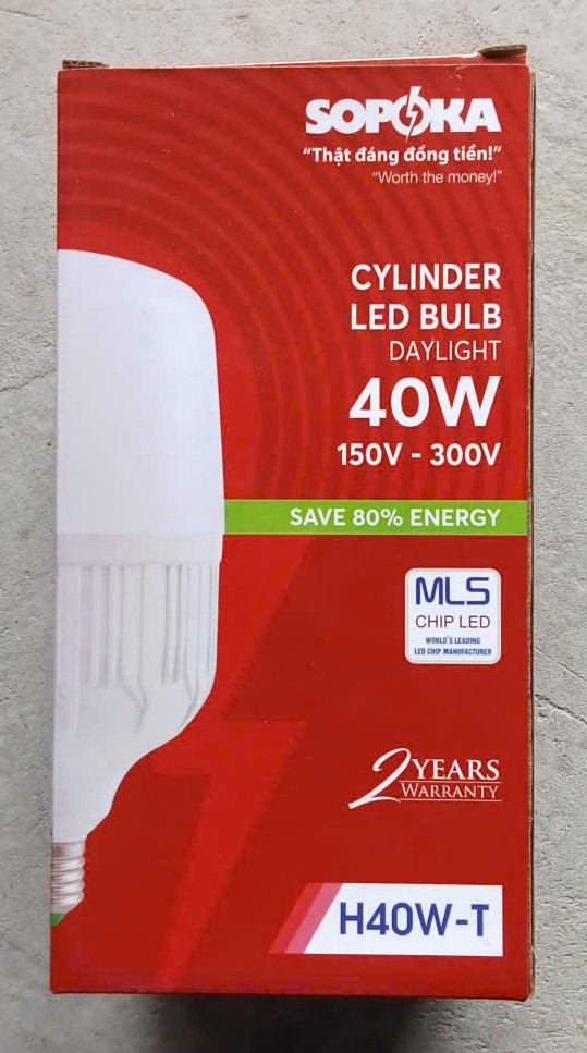 Bóng đèn LED tròn SOPOKA 40W 