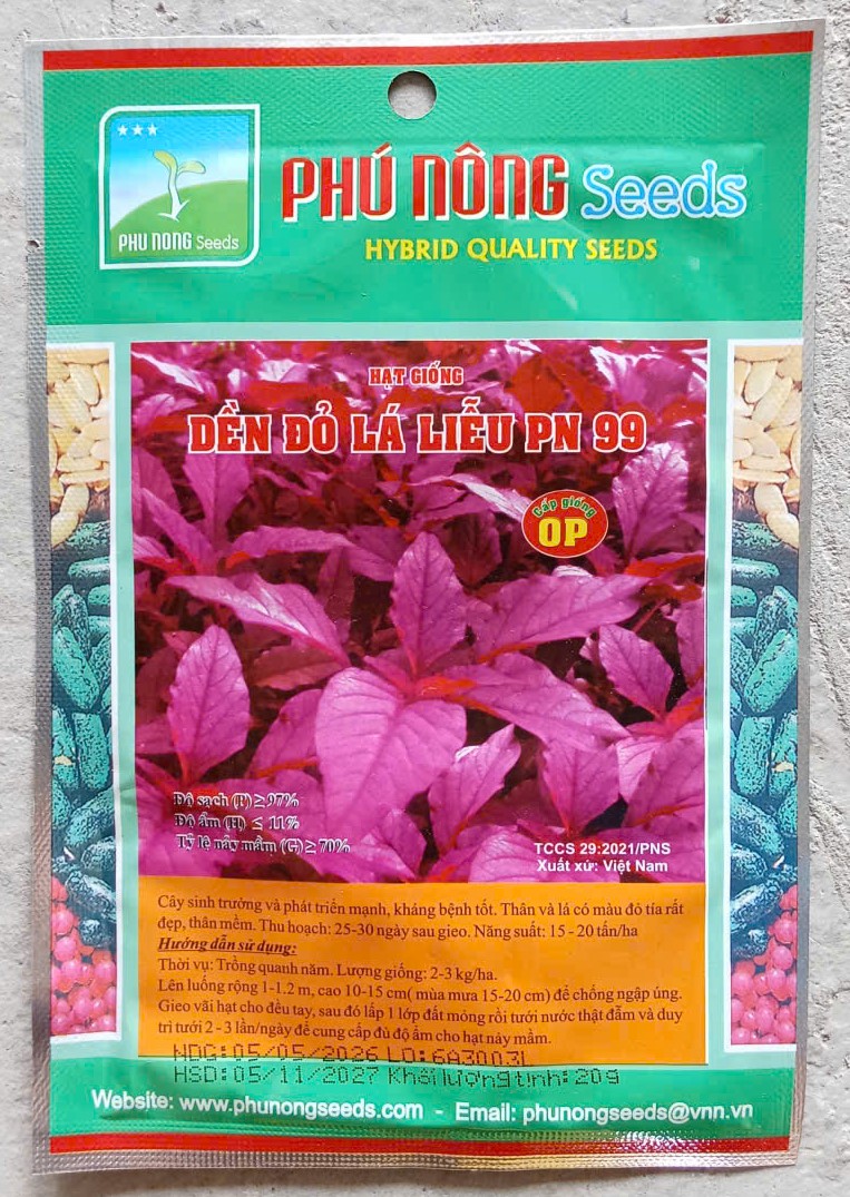 Dền Đỏ Lá Liễu PN 99 - Phú Nông Seeds