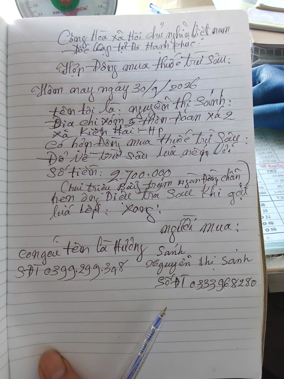 hợp đồng mua thuốc trừ sâu